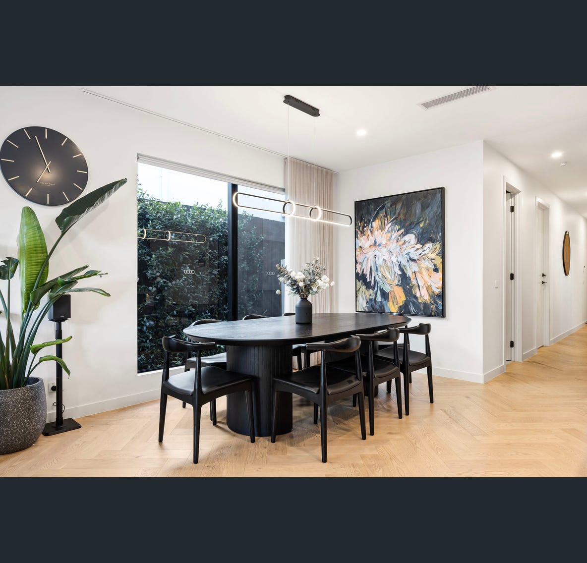 Living room — open plan with fireplace