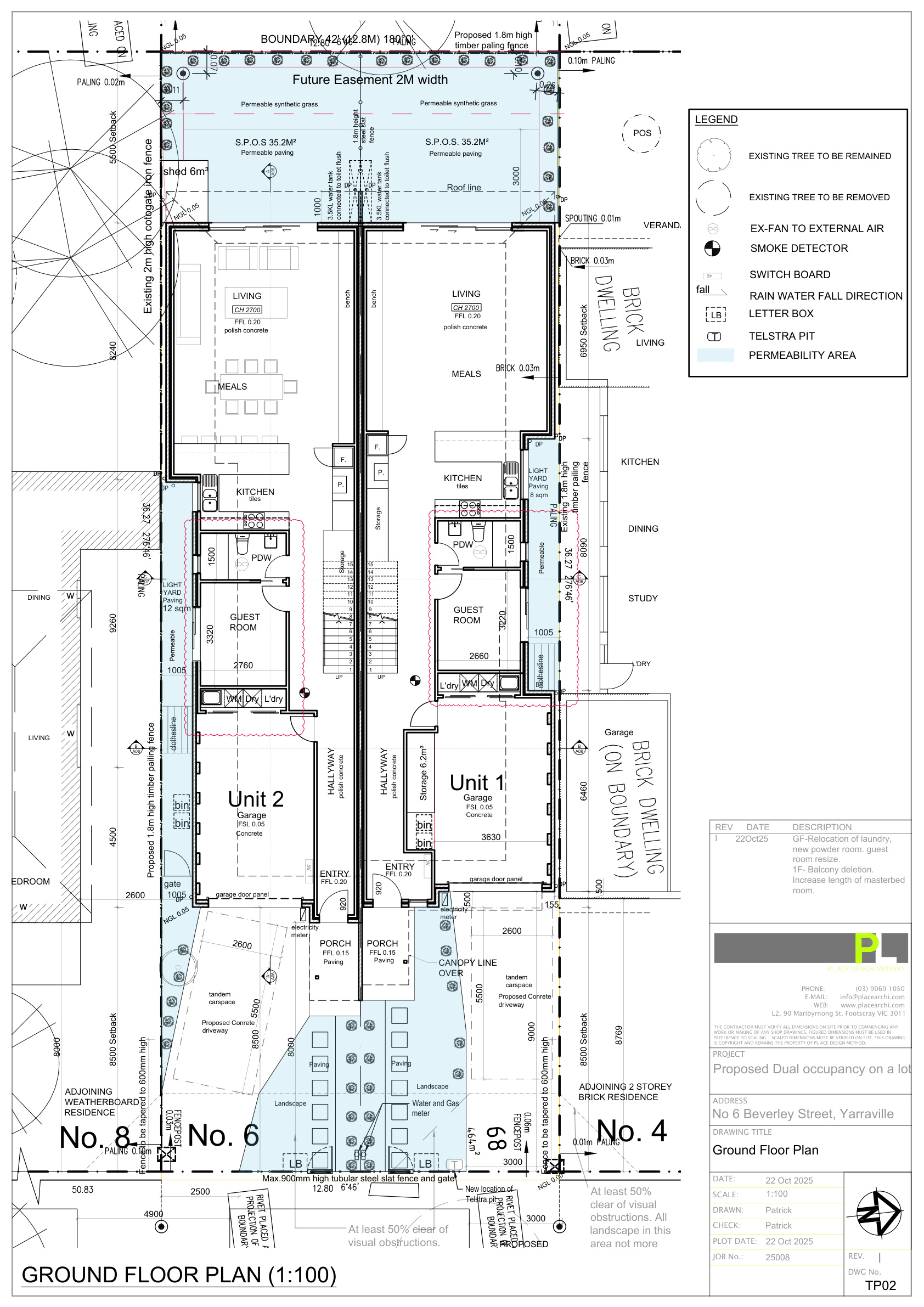 Ground Floor Plan — 6 Beverley Street Yarraville